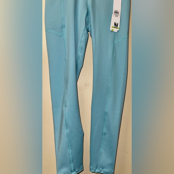 NICOLE MILLER SPORT LEGGINGS WOMEN BLUE ANKLE LENGTH POCKET-WORKOUT SIZE MEDIUM - Picture 10 of 13